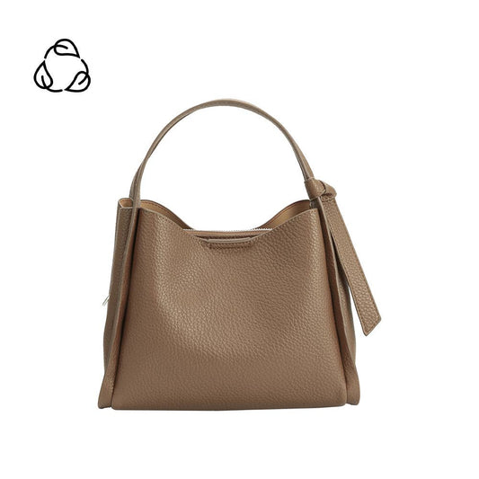 Felicity Taupe Recycled Vegan Top Handle Bag