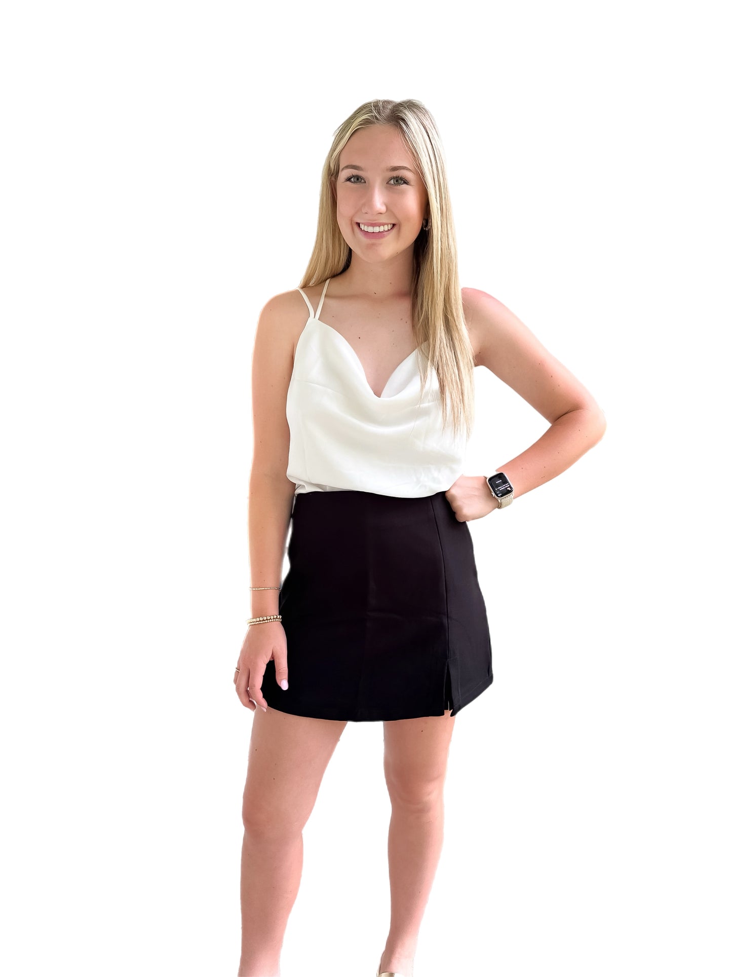 Side Slit Mini Skort