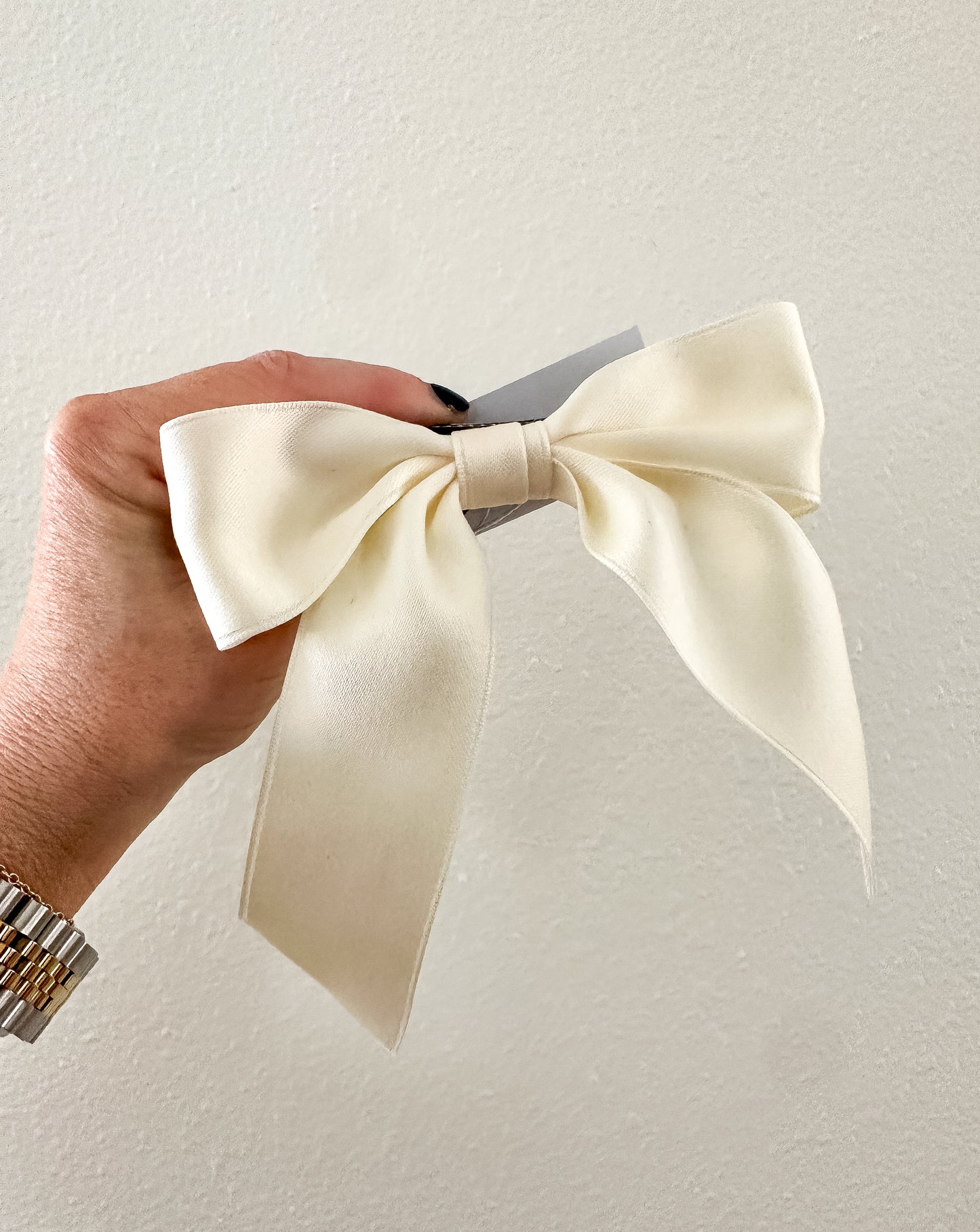 Delora Matte Satin Bow Barrette