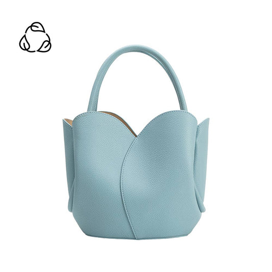 Tulip Blue Recycled Vegan Top Handle Bag