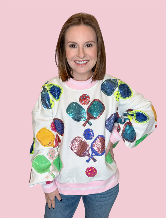 Queen of Sparkles Pickleball Sweatshirt