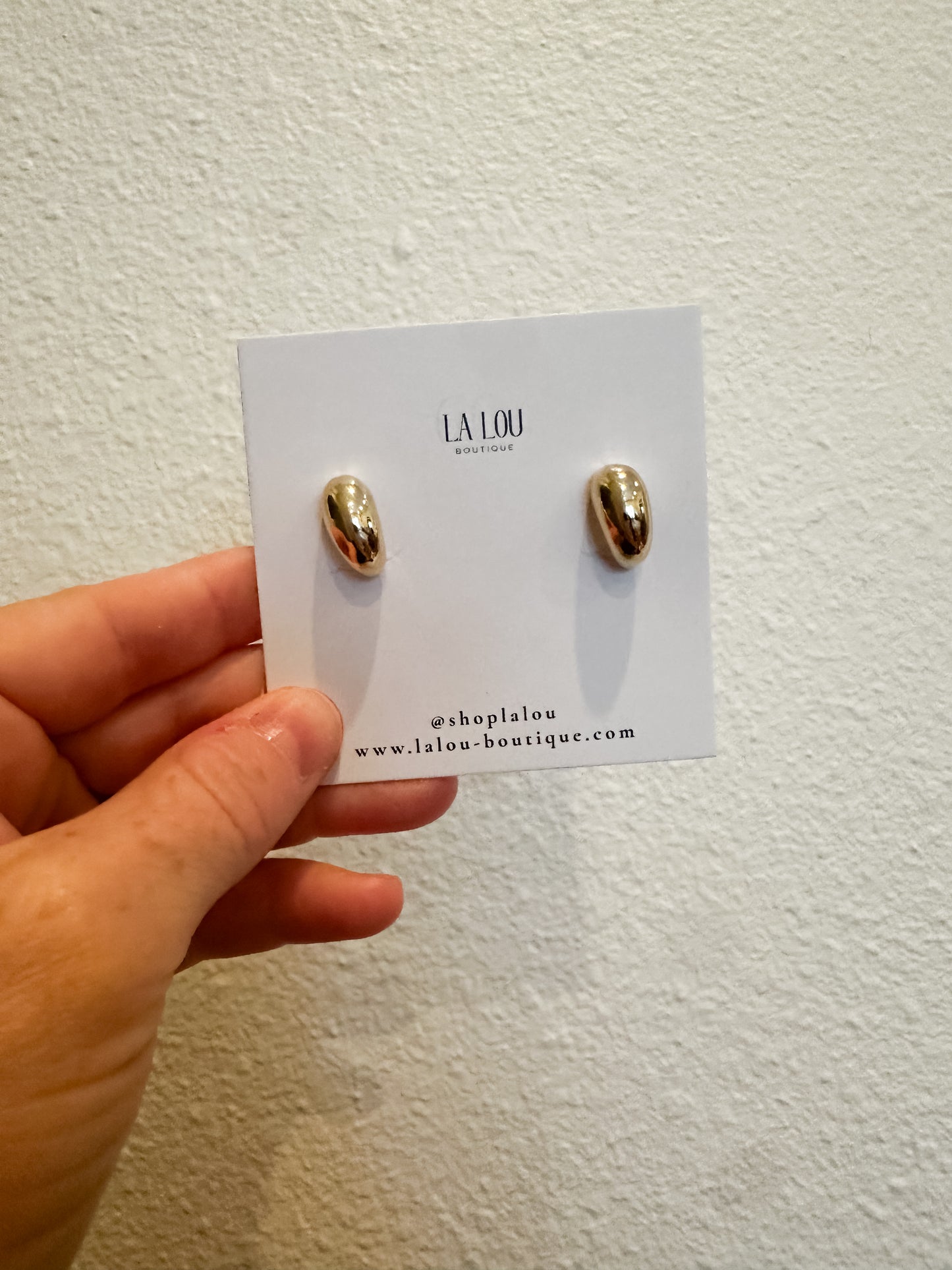 Tiny Curved Stud Earrings