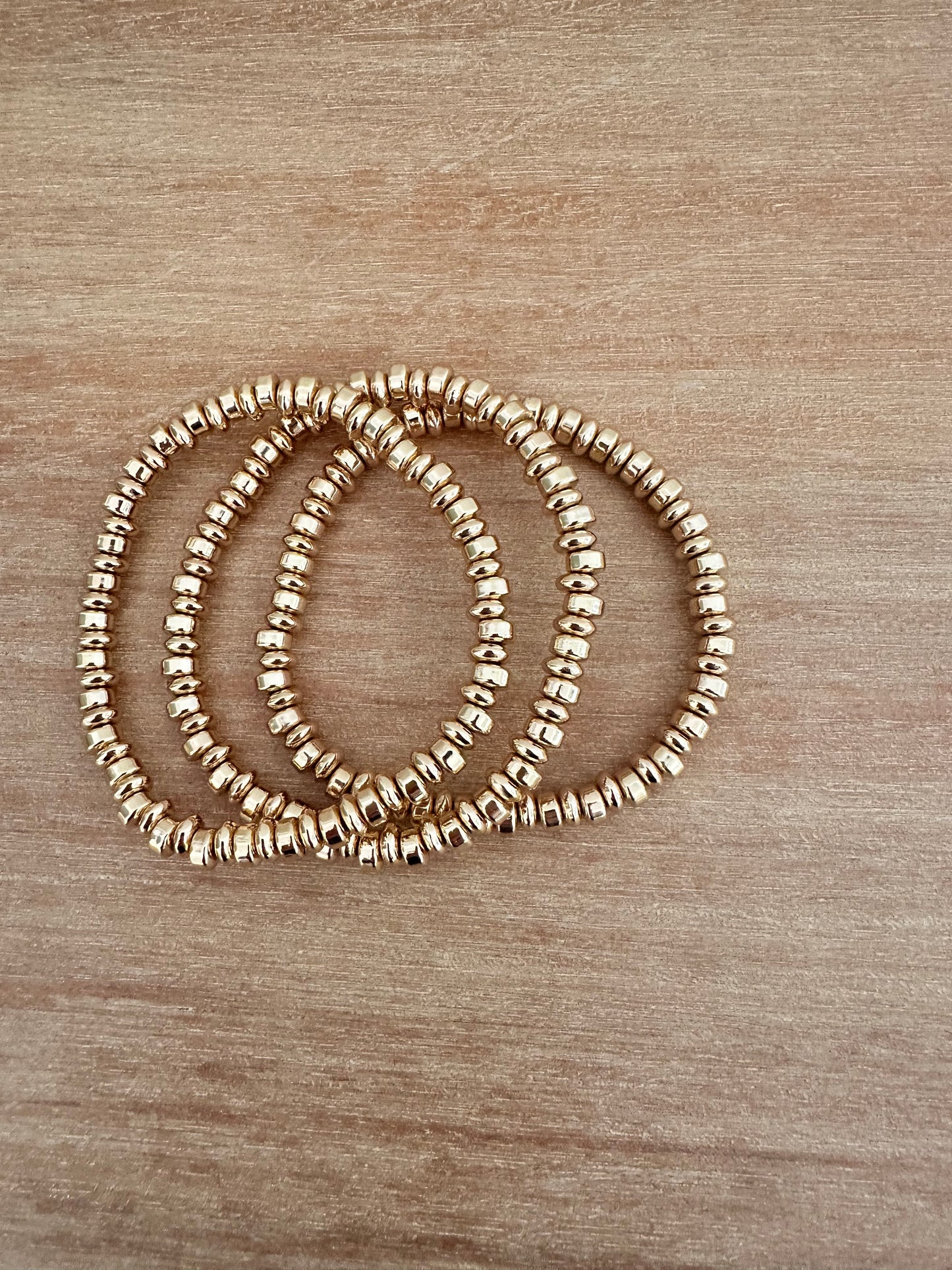 Gold Metal Ball Bracelet - 3