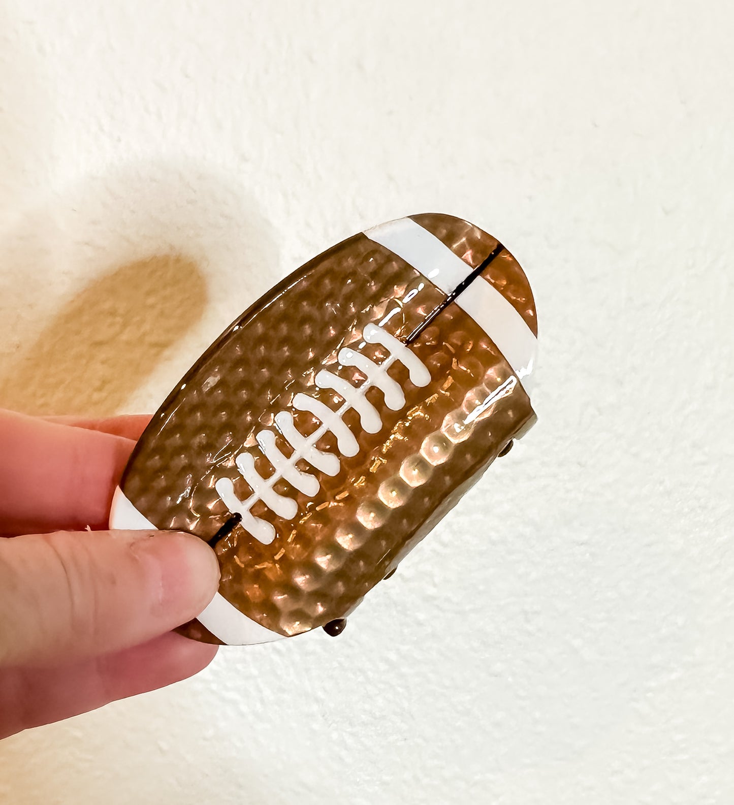 Hand Painted Football Claw Clip