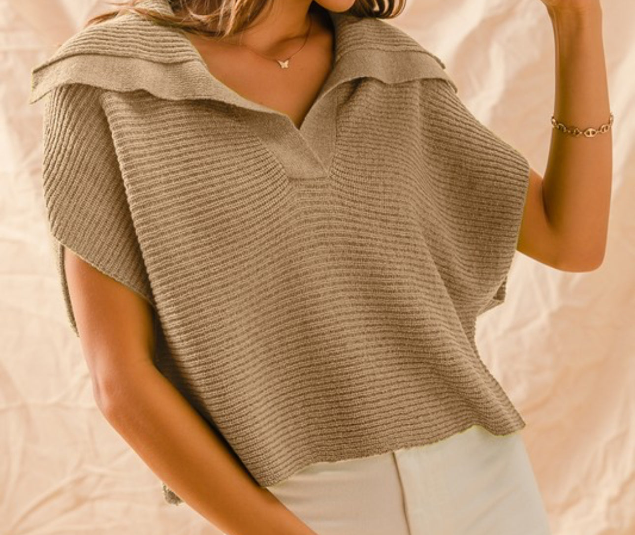 Shawl Collar Sweater Top