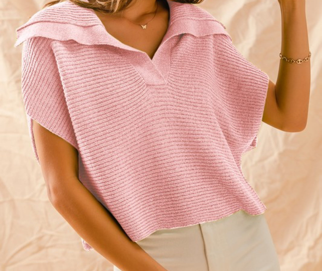 Shawl Collar Sweater Top