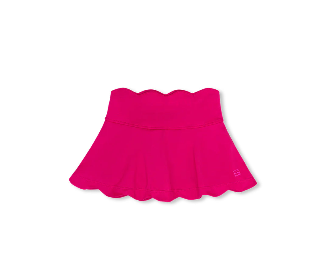 Zoe Scallop Skort - power Pink & totally turquoise