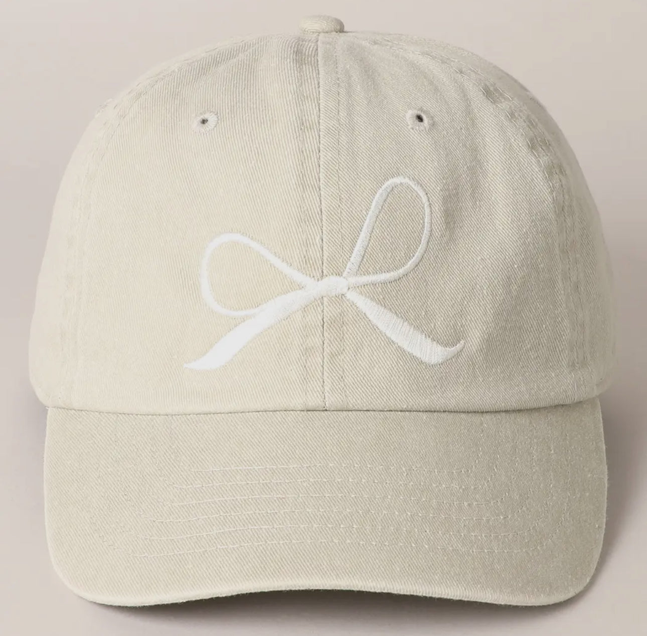 Bow Embroidered Baseball Cap