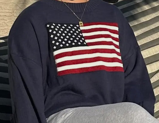 Navy Flag Sweater