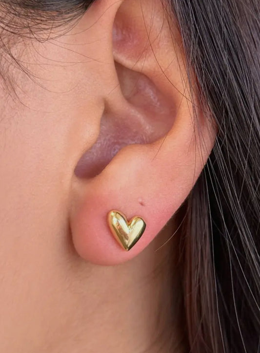 Mini Uneven Heart Studs