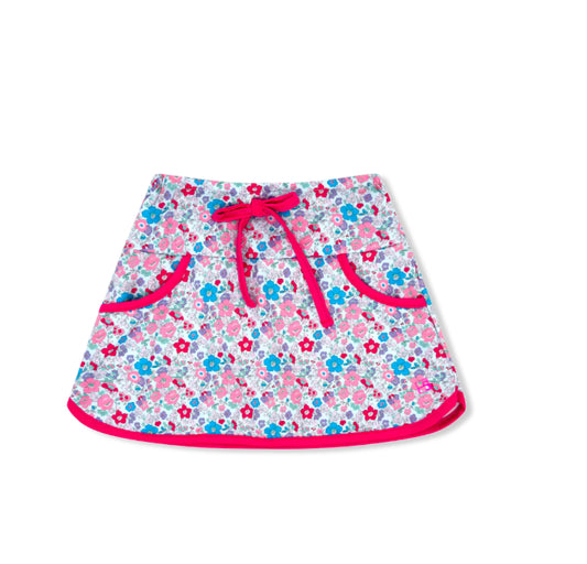 Tiffany Tennis Skort - Bloomberry Floral & Power Pink