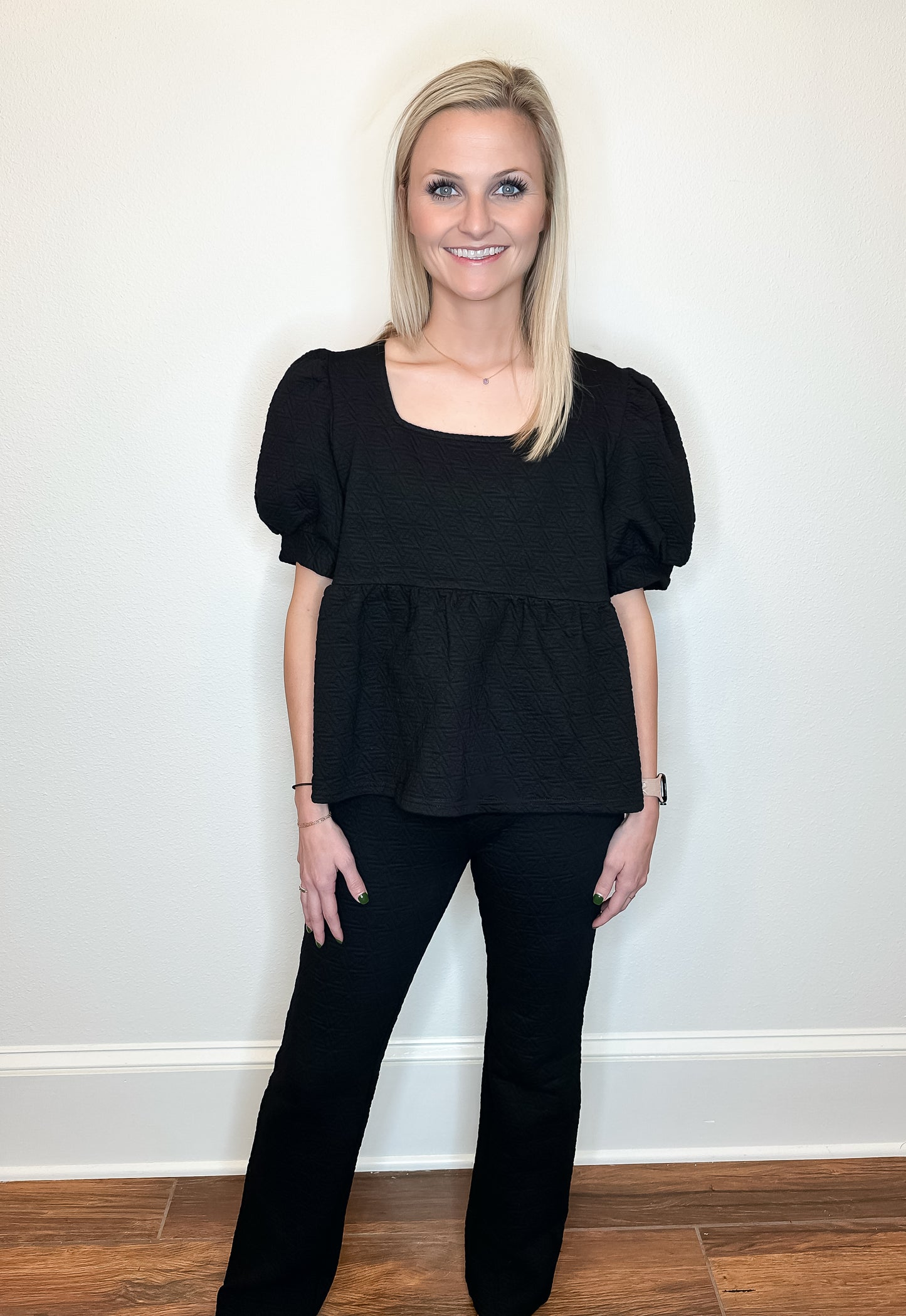 Woven Peplum Top