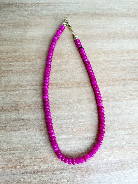 Allie + Bess Magenta Necklace