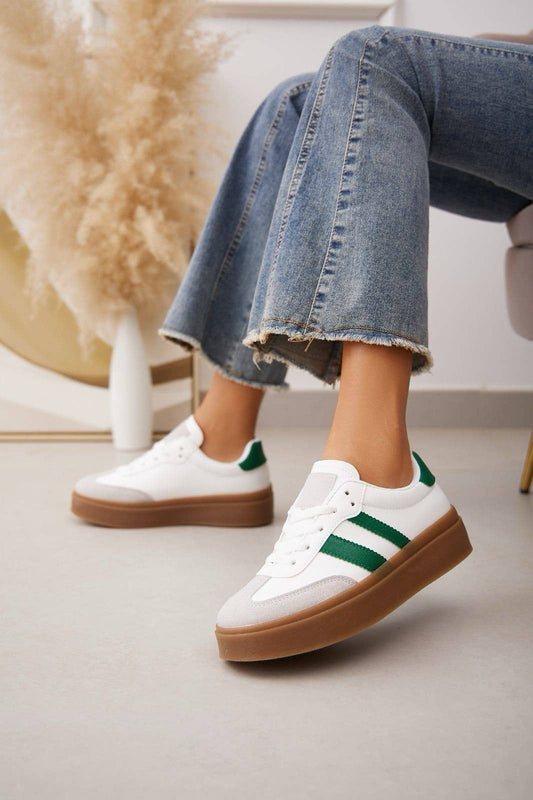 Green Stripe Sneakers