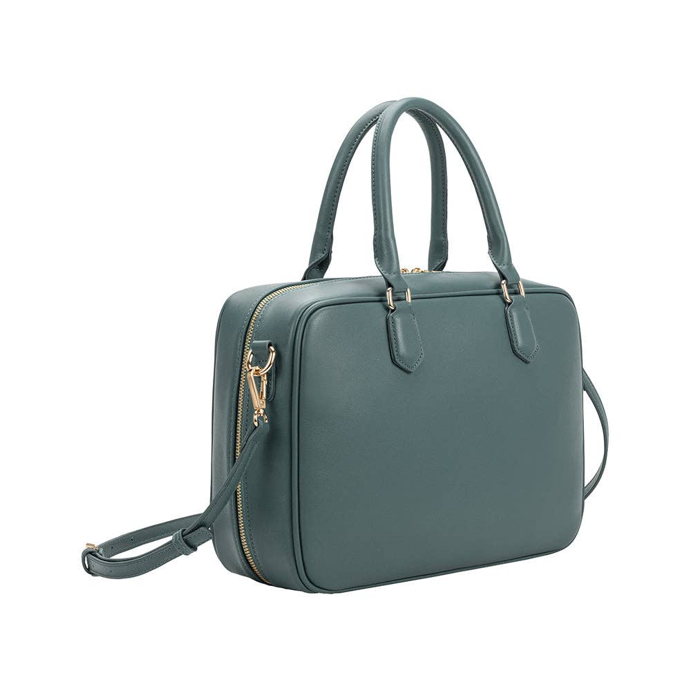 Natasha Teal Large Recycled Top Handle Bag